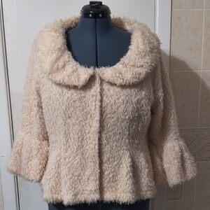 Carolyn Taylor Soft Cream Teddy Jacket